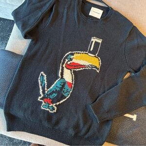 Lucky Brand x Guinness  Black Crewneck Sweater with Guinness Toucan Design
